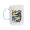 Carmel California Modernist Art Ceramic Coffee Mug | Coastal Souvenir