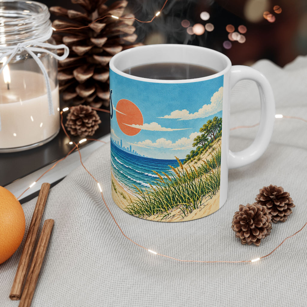 Indiana Dunes Lakefront Wrap Mug