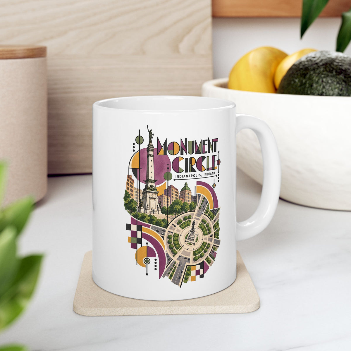 Indianapolis Monument Circle View Mug | Indiana City Souvenir