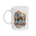 Chicago Modernist Art Ceramic Coffee Mug | Illinois Souvenir