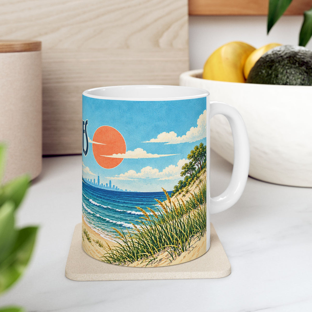 Indiana Dunes Lakefront Wrap Mug