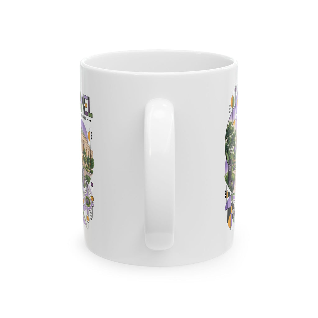 Carmel Indiana Modernist Art Ceramic Coffee Mug | Hometown Souvenir