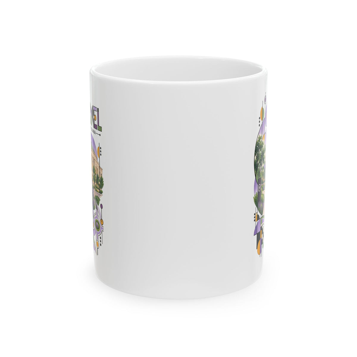 Carmel Indiana Modernist Art Ceramic Coffee Mug | Hometown Souvenir