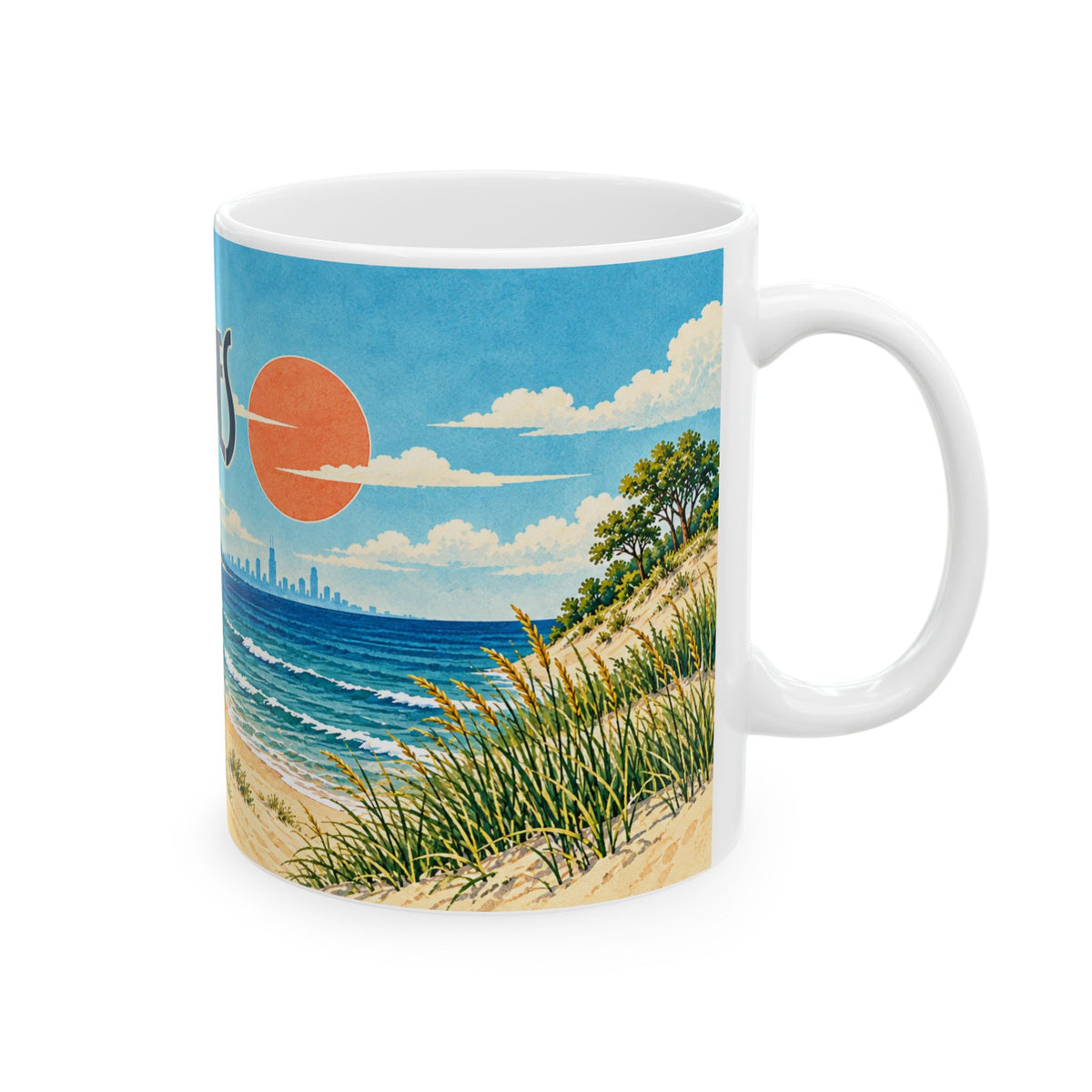 Indiana Dunes Lakefront Wrap Mug