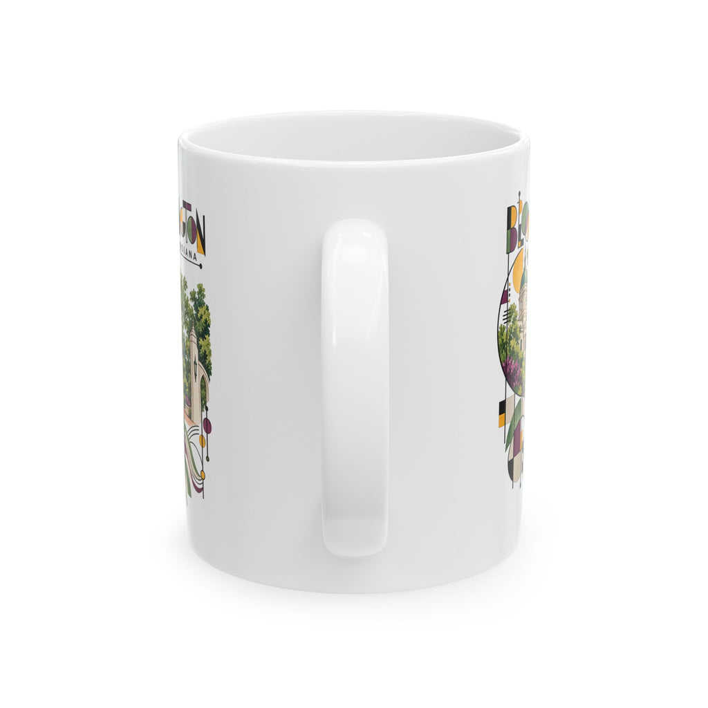 Bloomington Modernist Art Ceramic Coffee Mug | Indiana Souvenir