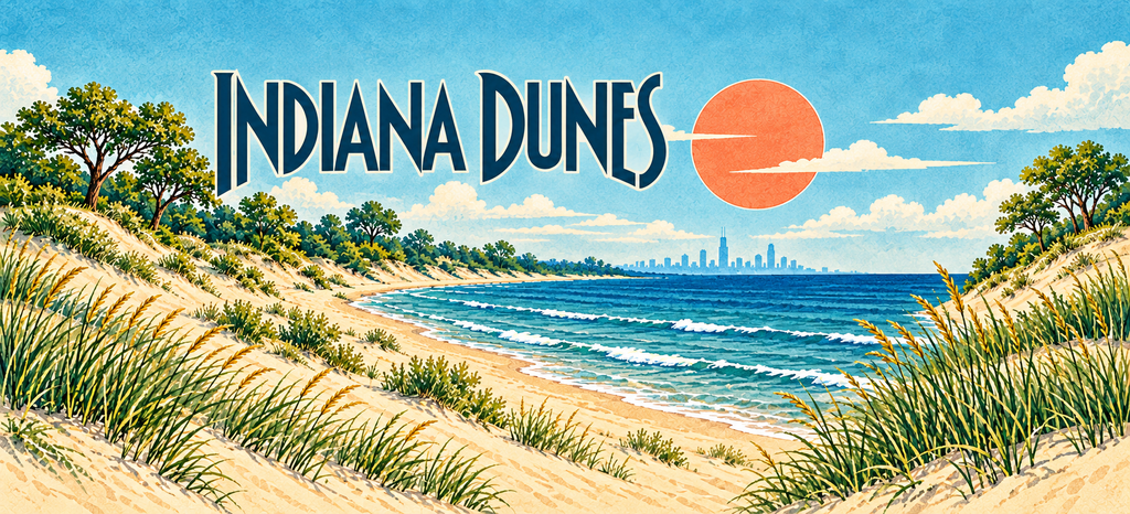 Indiana Dunes Lakefront Wrap Mug